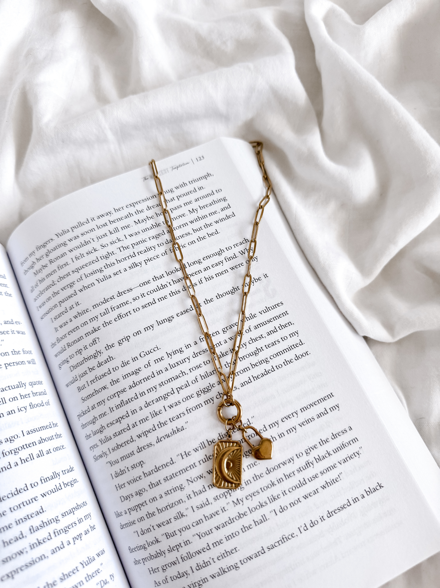 Liora Sunburst Moon Charm