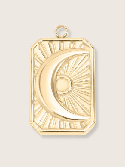 Liora Sunburst Moon Charm