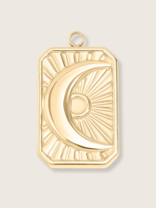 Liora Sunburst Moon Charm